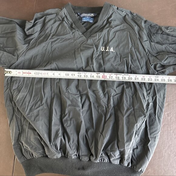 Sunderland Of Scotland U.J.A. Black V-Neck Pullover Jacket L Nylon - Picture 9 of 11